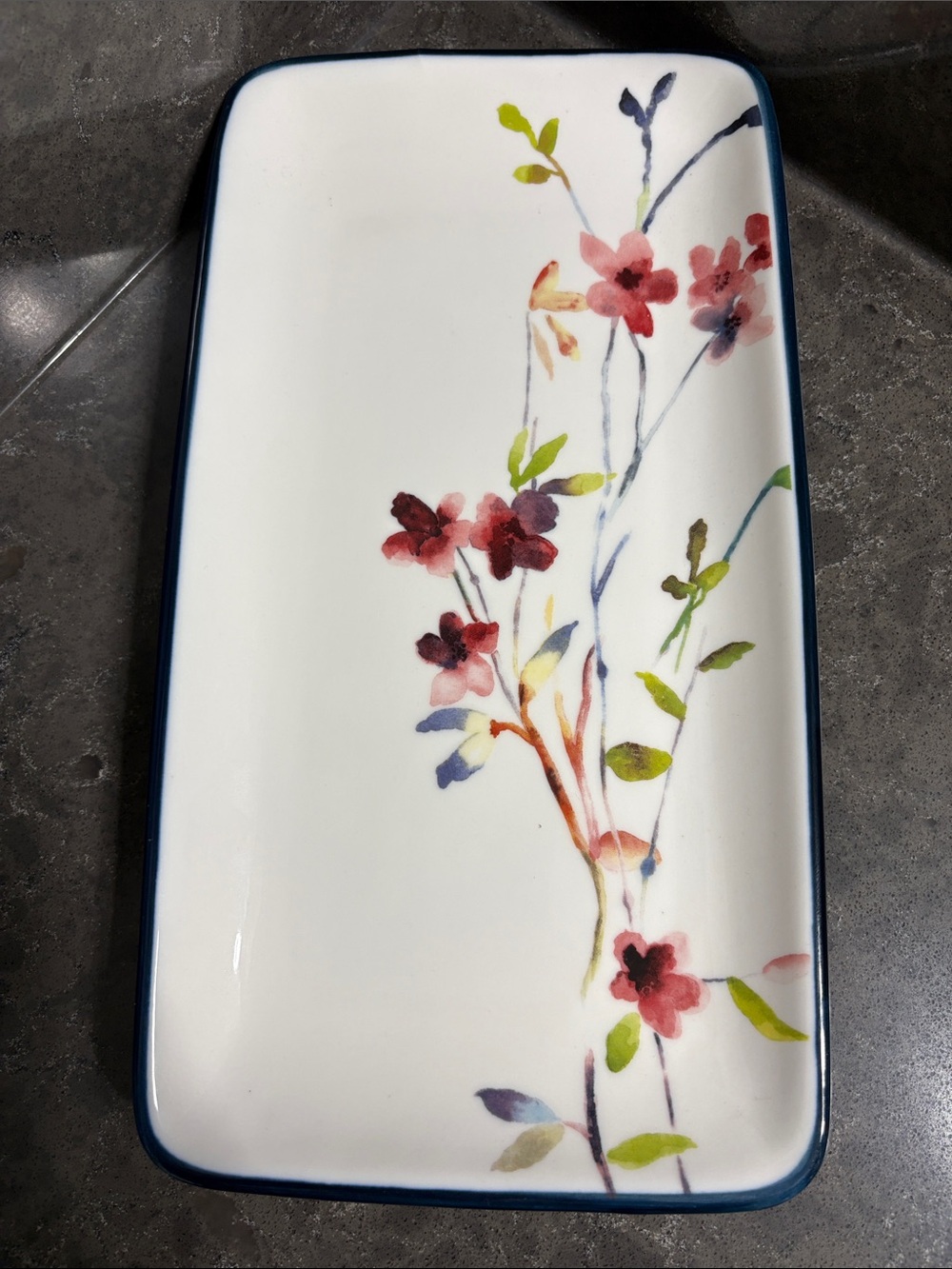 White Porcelain Rectangular Serving Platter by Sara Cucine